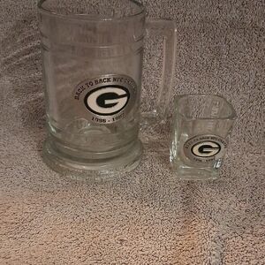 NFL Team Logo Glass Mug and Shot Glass Set